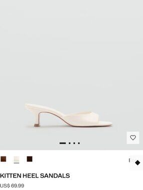White Mango Kitten Heels